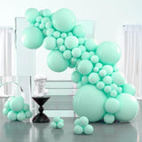 Mint Balloons, 100 Pcs Pastel Teal Different Sizes Pack Of 36 Inch 18 Inch 12 Inch 10 Inch 5 Inch Pastel Turquoise For Balloon Garland Or Arch As Party Decorations, Mint-Q03