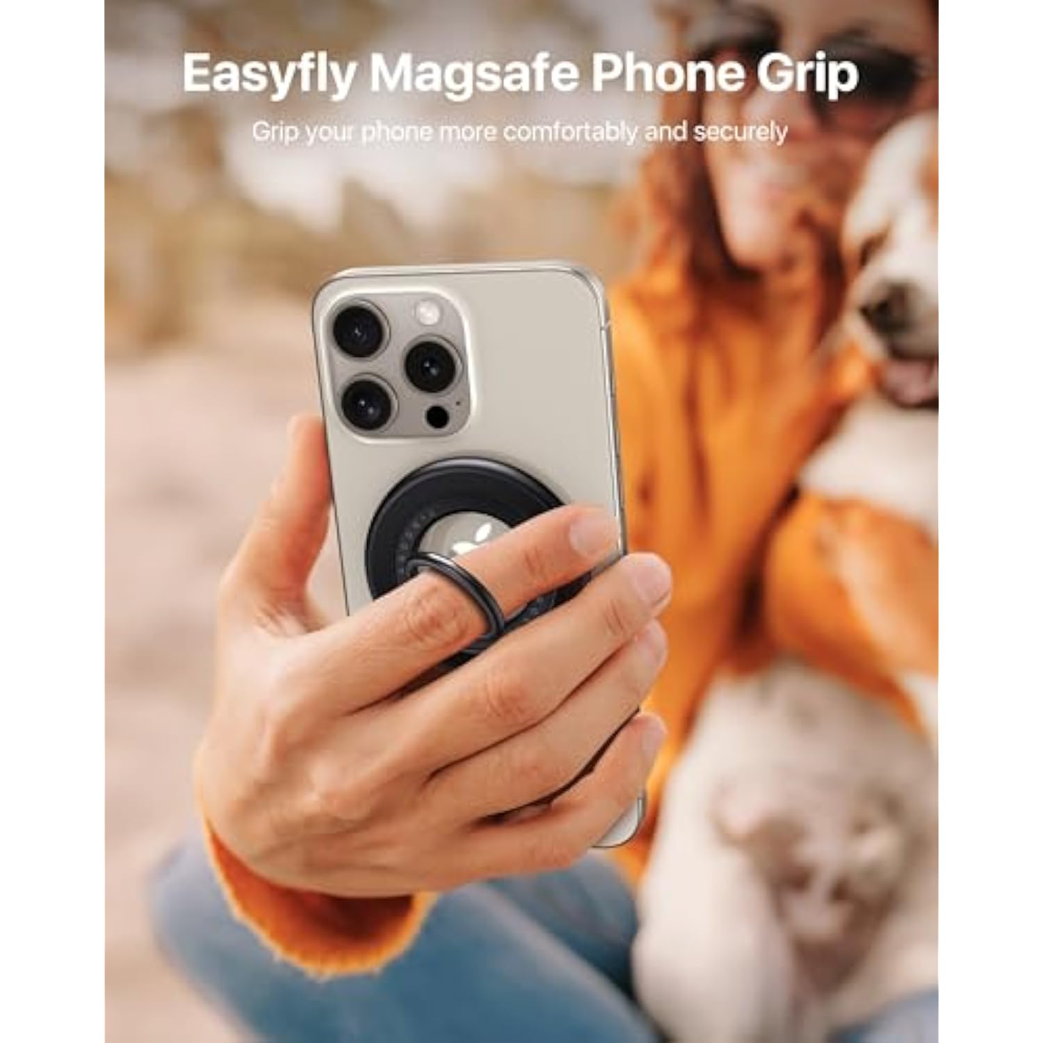 MagSafe Phone Grip [Sability Max], Strong Ring Holder for iPhone 15/14/13