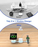 Magnetic Wireless Charging Station 3in1 Fast iPhone Charging Pad Foldable Travel MagSafe Charger Station Dock  Mag-Safe Charger for iPhone 17
