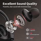 Wireless Bluetooth 5.3 Wireless Headphones with 16Hrs Long Playtime Stereo IPX7 Waterproof in-Ear Earphones, Noise Cancelling Headphones for Running,