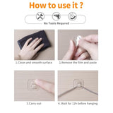 100 Mini Light Hooks With Adhesive Strips: Indoor Clear Small String Light Clips Damage Free - Plastic Wall Hook For Hanging - Fairy Tiny Light Cable Hangers Clip Christmas Decoration Decor