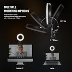 Neewer Basic 5" Ring Light For Video Conference Lighting, Clip On Light Kit With Desk Tr For Monitor Laptop Computer Zoom Call Live Streaming Remote Working Learning Video Recording, Br60