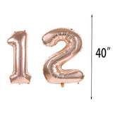 12Th Birthday Balloon 12Th Birthday Decorations Rose Gold 12 Balloons