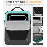 MoKo 12.9 Inch Tablet Sleeve Bag 360° Protection Compatible with 13 Inch New iPad Pro M4 & Air M2 2024, iPad Pro 12.9 M2&M1, Galaxy Tab S8/S9 Plus 12.4" 2023, with Handle and Shoulder Strap, Black