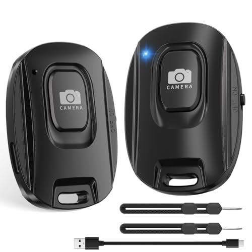 Bluetooth Camera Remote Shutter For Iphone And Android Smartphones, Rechargeable Wireless Phone Remote Control,Selfie Button For Photos And Videos, Charging Cable Included (2 Pack)
