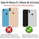 For Iphone X Case,Iphone Xs Case,With Slide Camera Cover Hd Screen Protector,[Camera Protection] [Magnetic Rotate Kickstand] Military Grade Shockproof Heavy Duty Protective Cover-Black