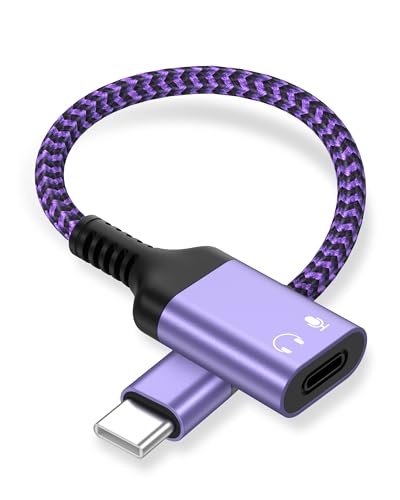 Lightning to USB C Audio Adapter for Headphones/Earphones, USB-C Male to Lightning Female Earbuds Adapter, Not for Charging/Data Transfer, USBC to