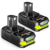 2-Pack 3.6Ah P102 18V Lithium Battery Replacement for Ryobi Cordless Tools