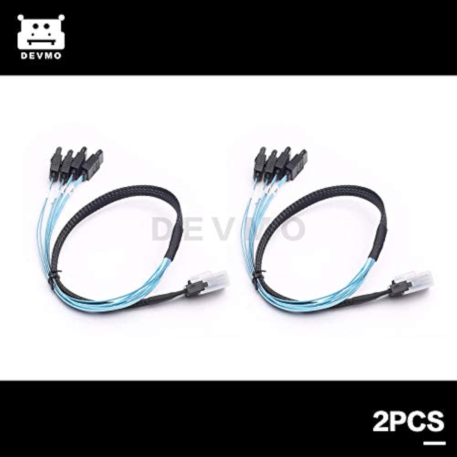 2Pcs Mini Sas To 4-Sata Sff-8087 Multi-Lane Forward Breakout Internal Conversi