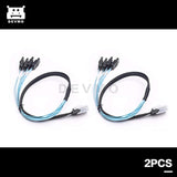 2Pcs Mini Sas To 4-Sata Sff-8087 Multi-Lane Forward Breakout Internal Conversi