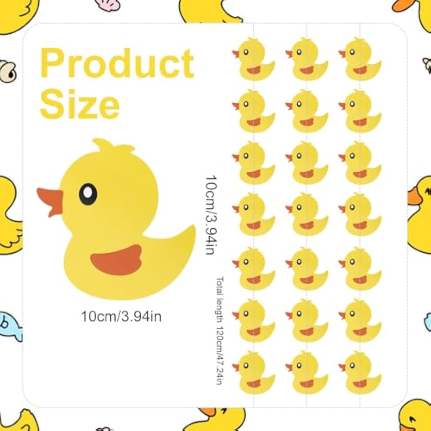 8Pcs Duck Garland Banner, Double Sided Cute Rubber Duck Banner Photo Backdrop Flag Perfect Birthday Themed Party Favors Hanging Decorations And Photo Booth Props (Yellow)