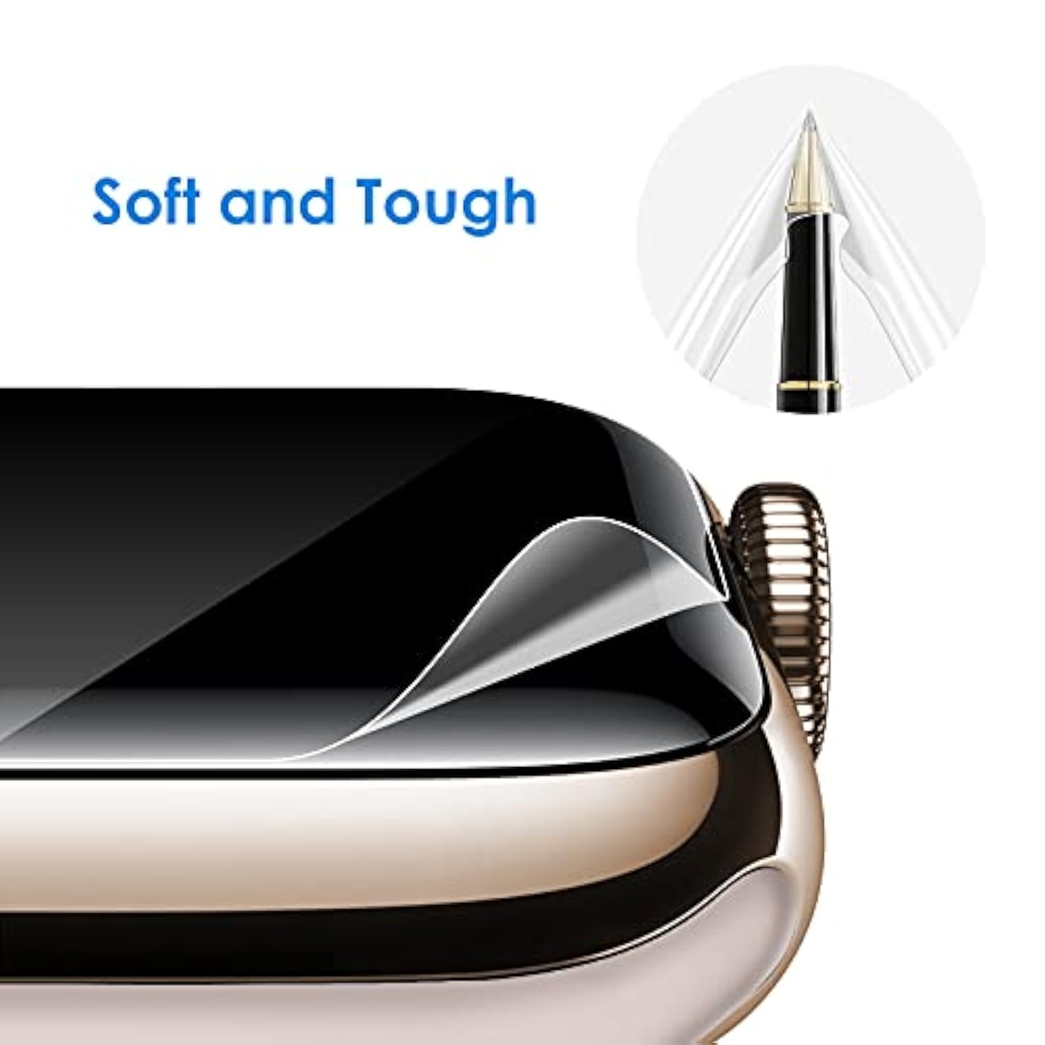 JETech Screen Protector Compatible with Apple Watch SE 3/2/1 (2025/2022/2020) / Series 6 5 4 40mm, TPU HD Clear Full Coverage Film, 3-Pack