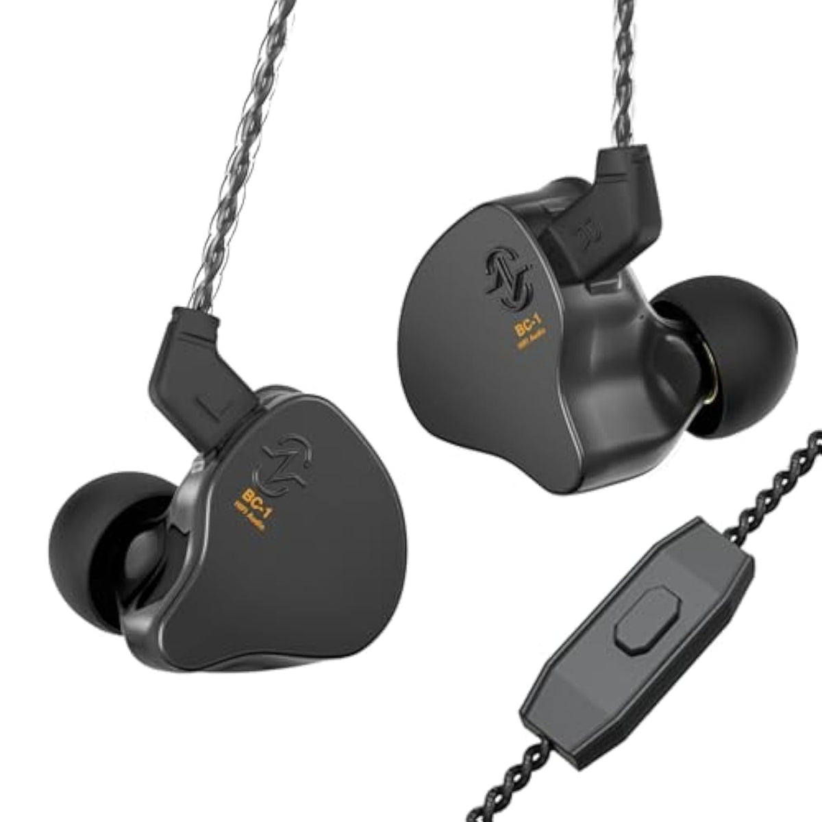 Melody Ear Earbuds Wired With Hd Microphone In Ear Monitor Earbuds 1Dd+1Ba Hybrid In Ear Earphones Phone Call Headphones For Running Conferencing Working Riding