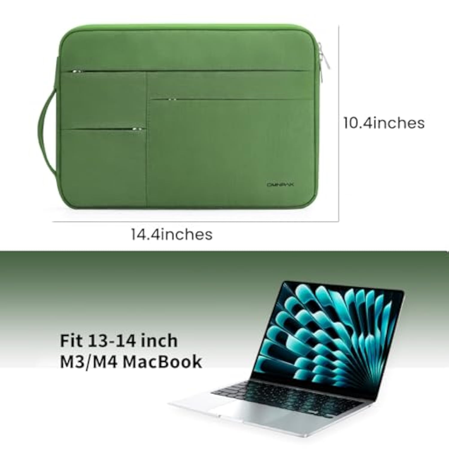 For 13.6 Inch Macbook Air Case Sleeve Compatible With Macbook Air 13.6 M4/M3/M2/M1,Macbook Pro 13 M2/M1,14 Inch Macbook Pro (M4/M3/M2/M1 Pro/Max),Water Repellent Laptop Case With Handle