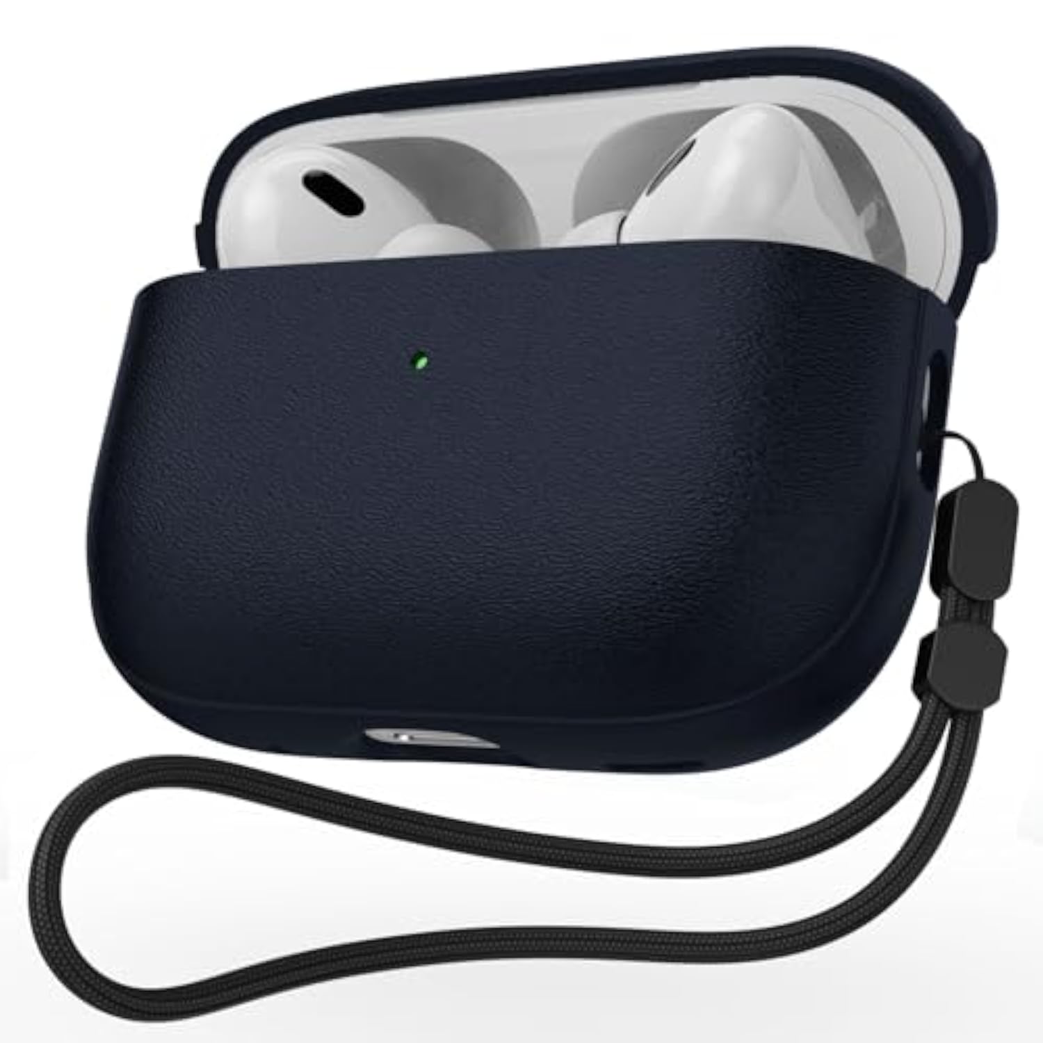 AirPods Pro 3 Case Cover, Leather Texture Compatible with AirPods Pro 3rd Generation, Full Drop Protection with Lanyard and Wireless Charging
