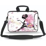 14 15 15.4 15.6 Inch Messenger Bag Carrying Case Sleeve With Handle Accessory Pocket Fits 14 To 15-Inch Laptops/Notebook/Ebooks/Kids Tablet/Pad(Beautiful Girl)