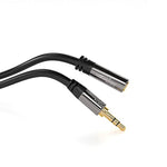KabelDirekt – 15ft – Headphone Extension Lead Cable, 3.5mm connectors (aux Audio Cable, Male Jack Plug/Female Jack, Practically Break-Proof Metal casing, Perfect for Headphones, Black)