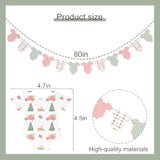 Christmas Tree Bodysuit Baby Shower Banner Red & Green Gingham