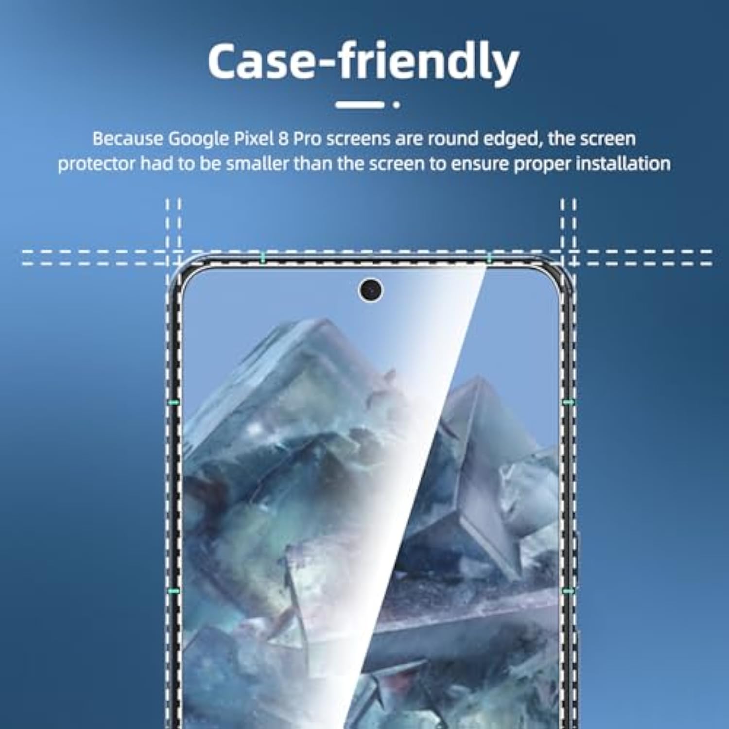 3-Pack Google Pixel 8 Pro Tempered Glass Screen Protector Anti-Scratch