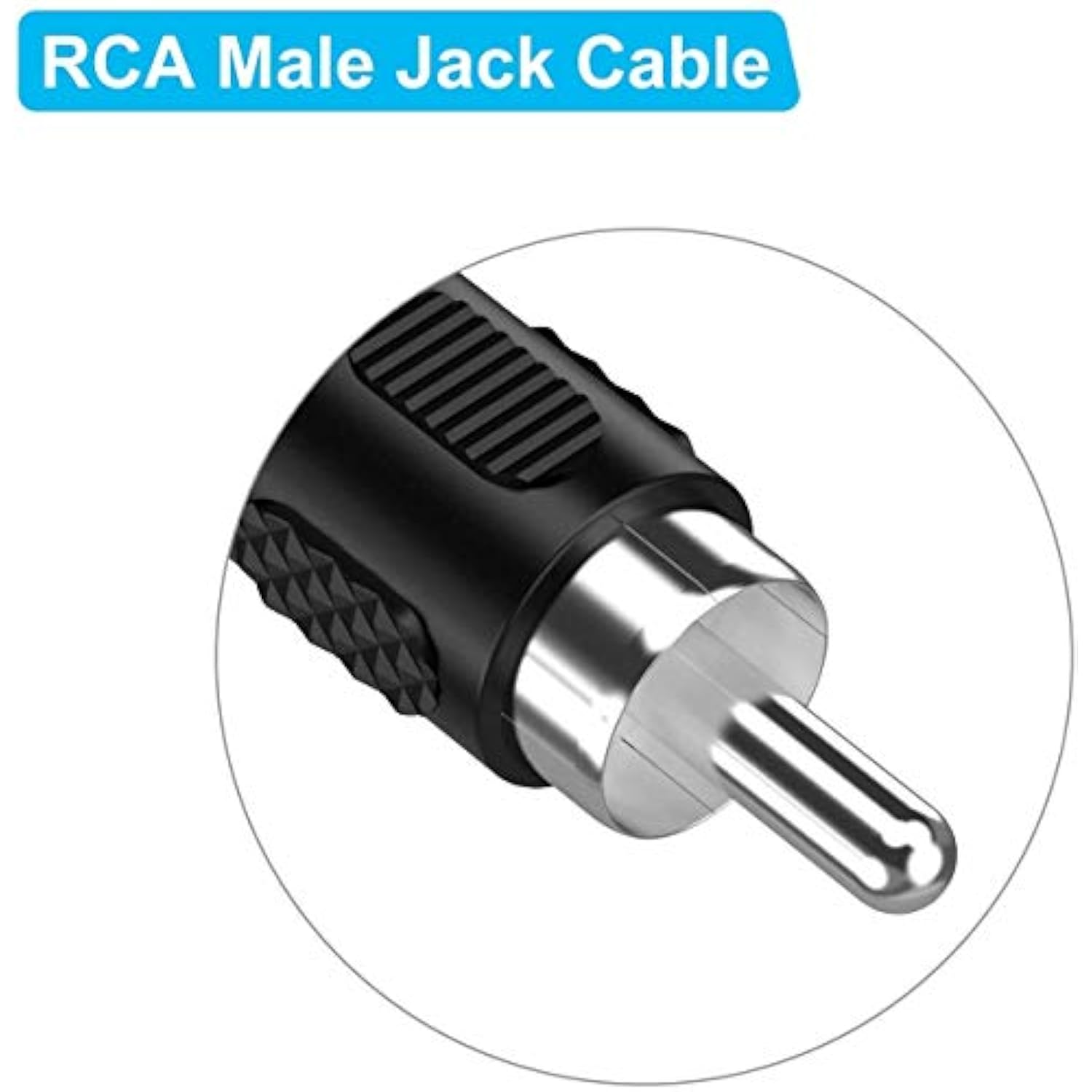 Rca To Bare Wire Cable, (2 Pack 22Awg 6.6 Ft) Replacement Rca Male Plug Jack C