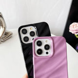 For Iphone 14 Pro Max Case,Water Ripple Pattern Curly Wave Shape Soft Phone Case (Wine Red)