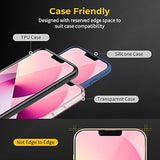 3 Pack Screen Protector For Iphone 13/13 Pro/14 & Iphone 16E, Double Shatterproof Tempered Glass [Easy Installation] [Hd Clear] [Case Friendly] For 6.1 Inch
