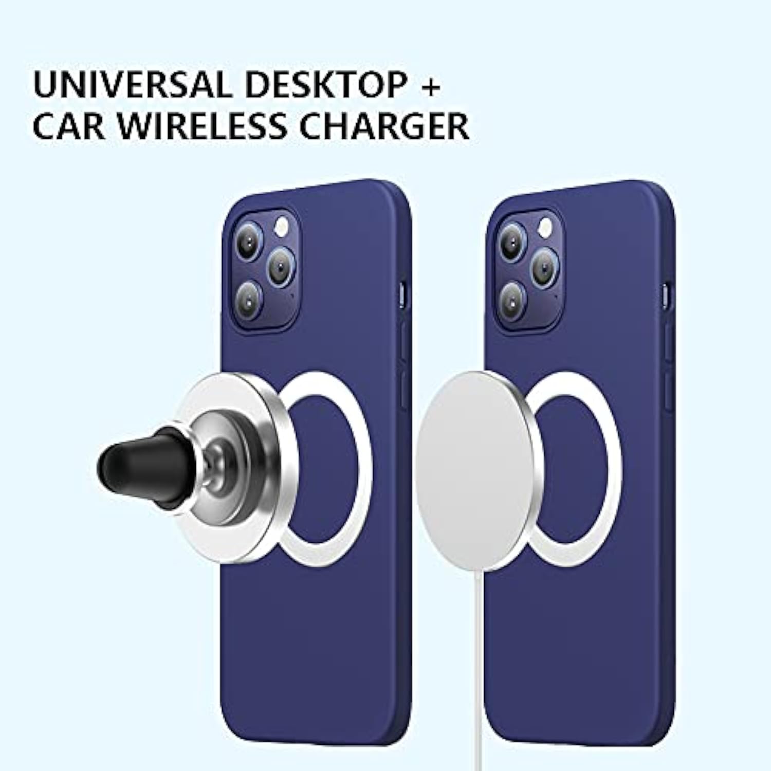 Magnetic Wireless Charger Universal Metal Rings - 5 Pcs,For Magsafe-Compatible Charger On Iphone 14/13/12 Pro/Max/Mini Case And Samsung Galaxy (White - 5Pcs)