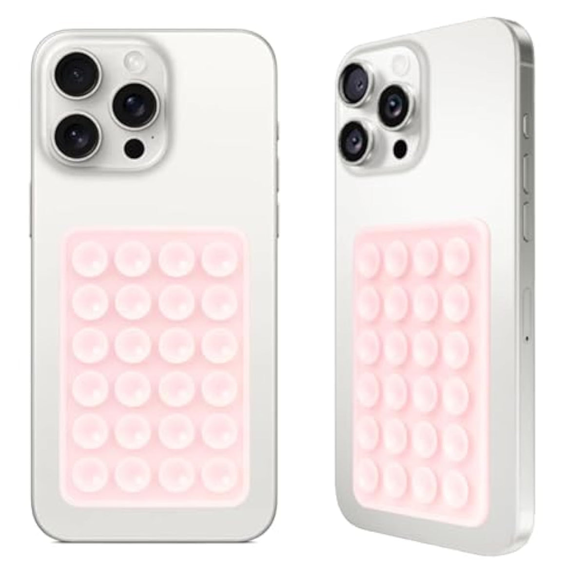 2PCS Silicone Suction Phone Mount, Hands-Free Holder for Selfies & Videos