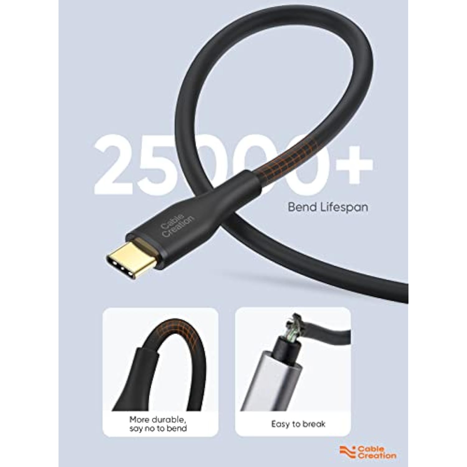 CableCreation USB C Cable 6FT, Silicone USB A to USB C Cable, USB C Charger Cable 3A Fast Charging for iPhone 15/16/16 Pro Max/Plus?Car Carplay, Galaxy, Steam Deck, MacBook Pro/Air, Black