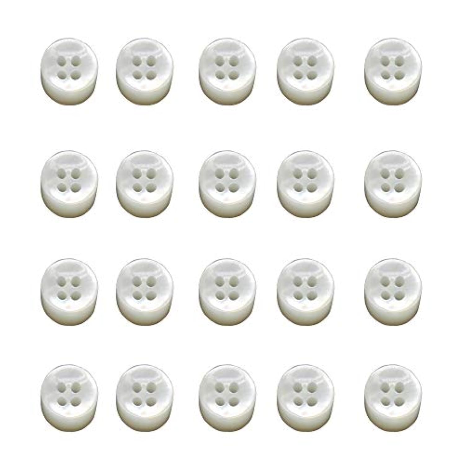 20 Pieces 10Mm (2/5 Inch) Genuine White Mother Of Pearl Buttons For Sh