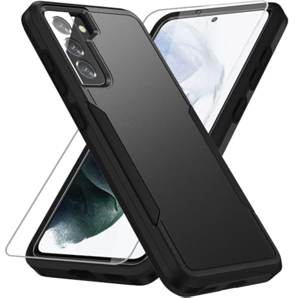 Samsung Galaxy S21 FE 5G Rugged Case with Screen Protector Black