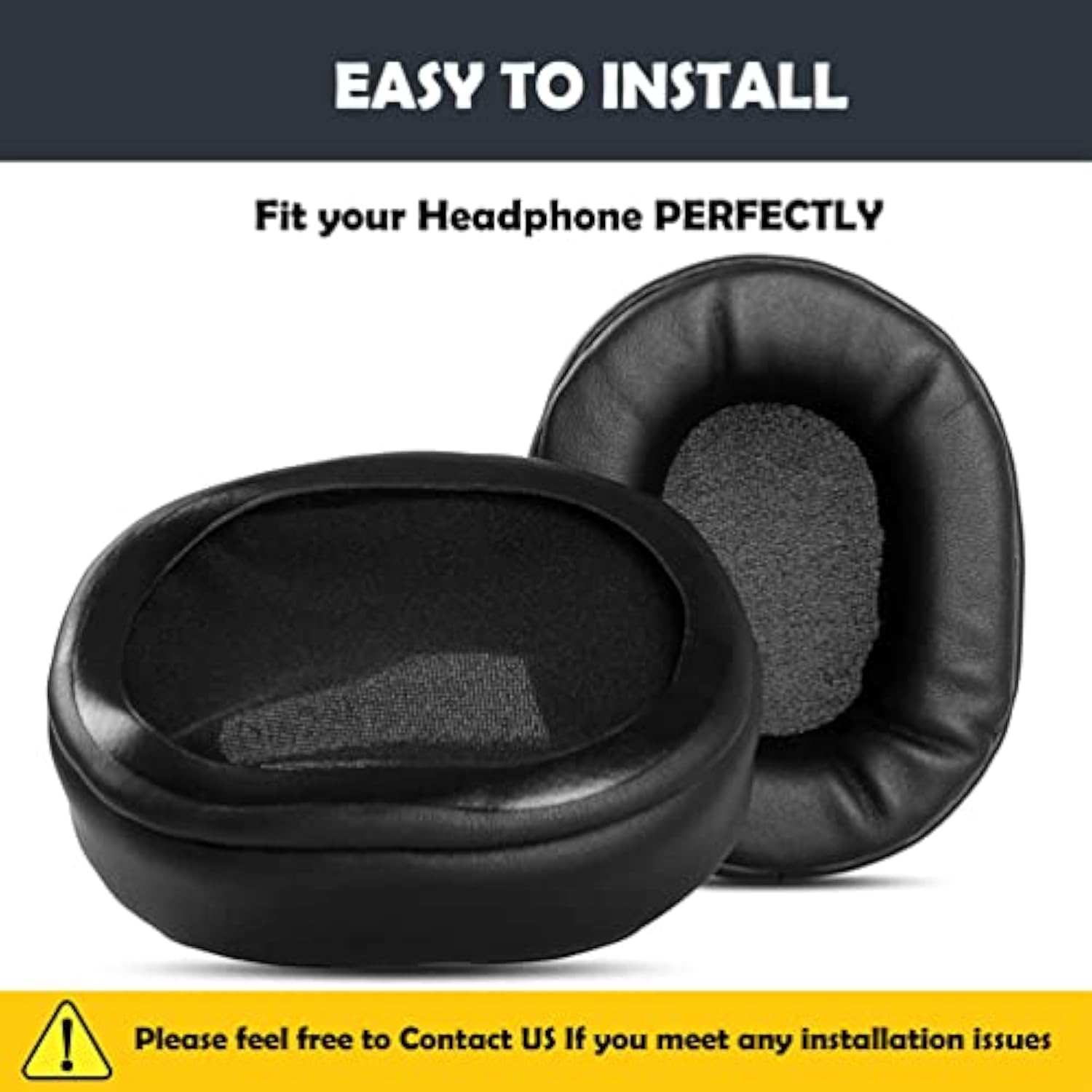 Earpads Replacement Cushion Compatible With Ghostek Sodrop 2, Sodrop Pro Wireless Bluetooth Headphone Premium Ear Pads With Softer Protein Leather/Memory Foam