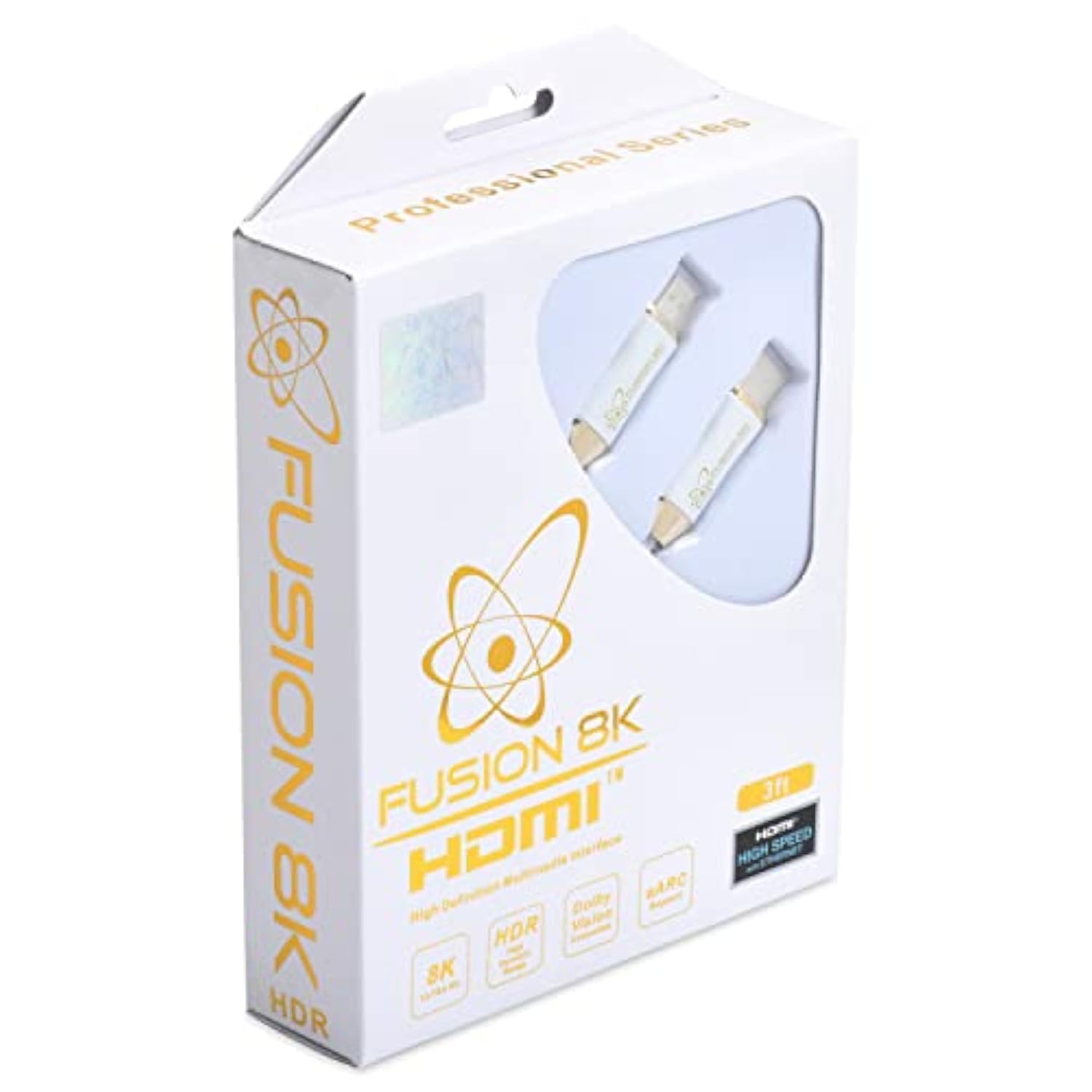 White Hdr Hdmi 2.1 Certified Cable Supports 8K @60Hz And 4K @120Hz Compatible