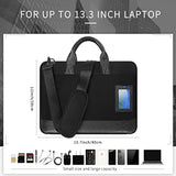 13.3’’ Laptop Case Sleeve, Electronic Organizer Waterproof Laptop Bag With Outside Card Holder, 3-Layer Shockproof 13 Inch Laptop Sleeve For Macbook Ipad Hp Dell Asus Acer, Black