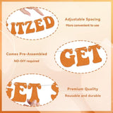 Let'S Get Spritzy Banner - Spritzed Decorations, Love At First Spritz Bridal Shower Party Decor, Get Spritzed Decorations Orange Glitter