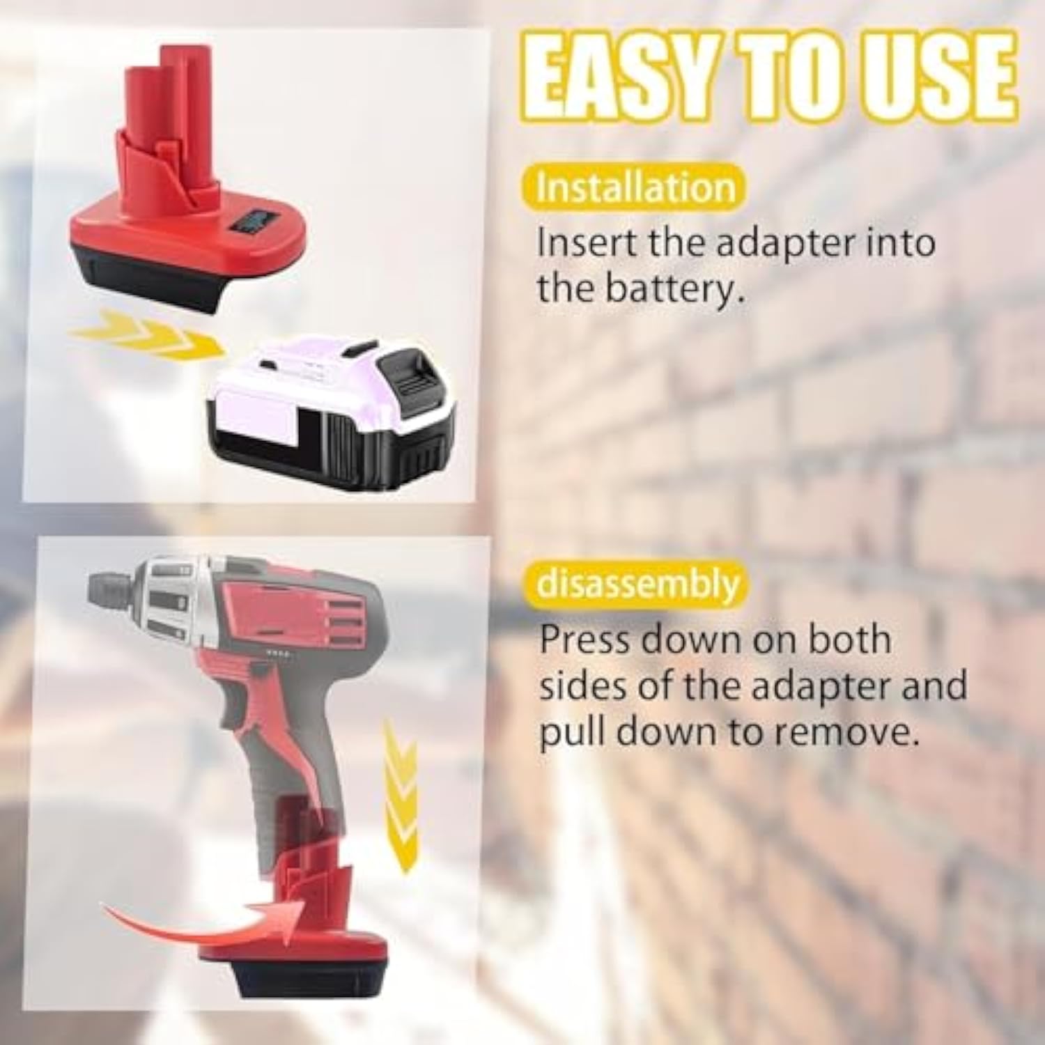 ?Upgraded? Set Of 2 Battery Adapter For Milwaukee M18 To M12, For Dewalt 20V Battery Adapter Converter To Milwaukee 12V Power Tools