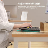 Wireless Ergonomic Keyboard, Split Keyboard With Wrist Rest, Usb-C Charging, 7