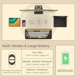 Mechanical Gaming Keyboard With Walnut Wooden Case, Mu01 Mountain Seclusion 65% 68-Key Rgb 2.4G Wireless/Bluetooth/Wired Hot-Swappable Keyboard With Pbt Dye-Sub Keycaps For Mac & Win