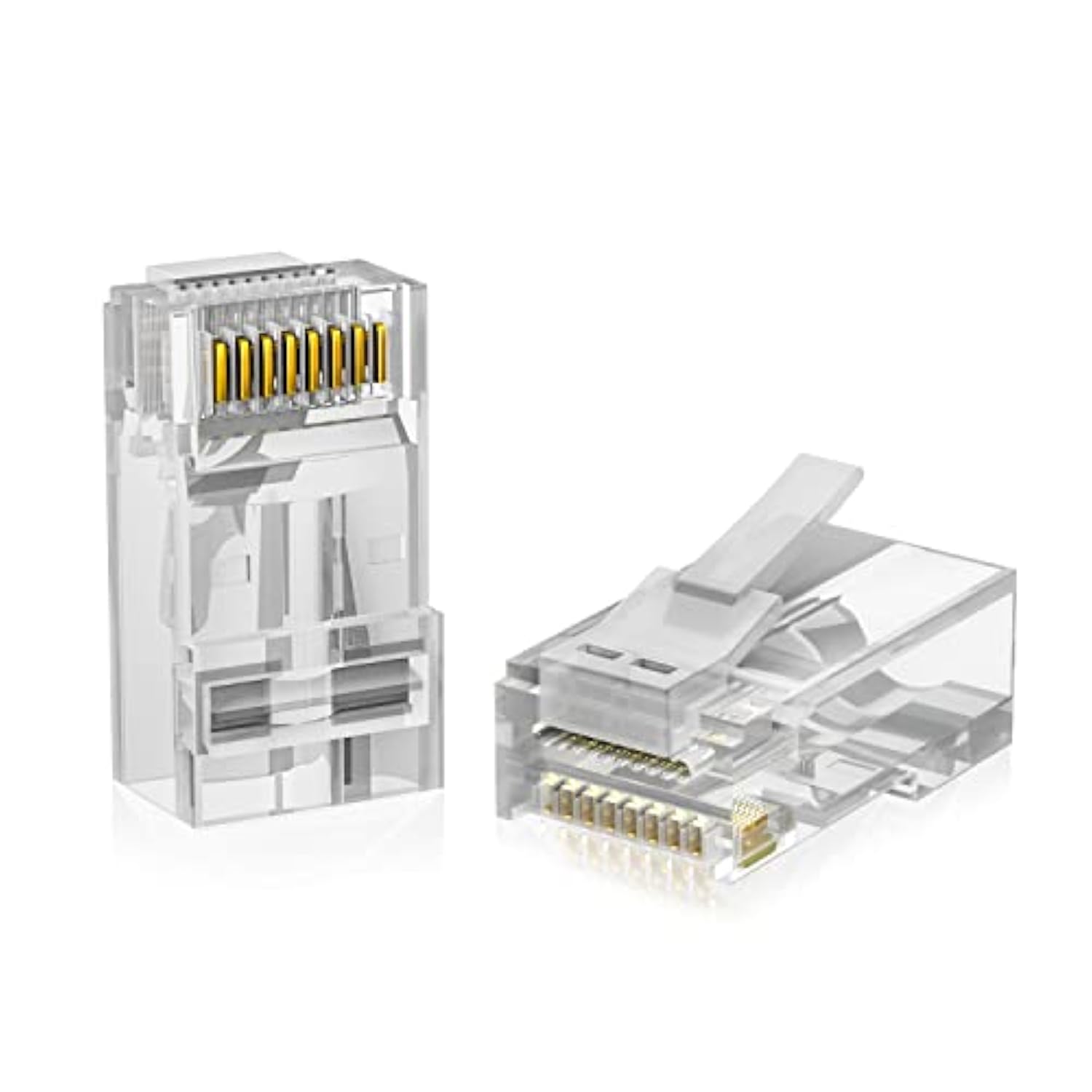 100 Pack Rj45 Cat6 Pass Through Connectors, Ethernet Cable Crimp Connectors Ut
