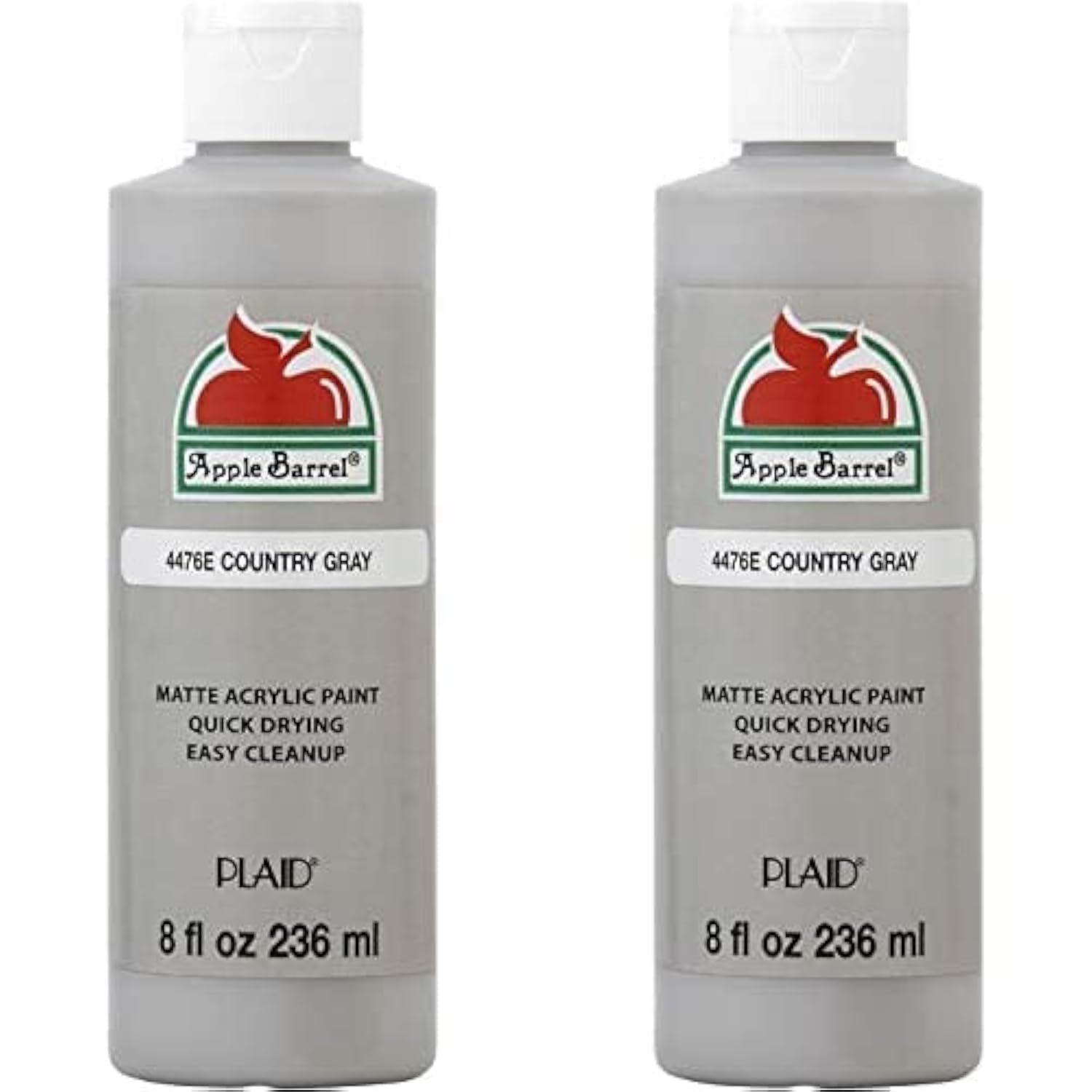 Apple Barrel Acrylic Paint, 8 Fl Oz , Country Gray (Pack of 2)