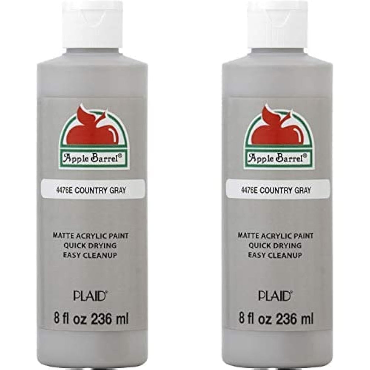 Apple Barrel Acrylic Paint, 8 Fl Oz , Country Gray (Pack of 2)