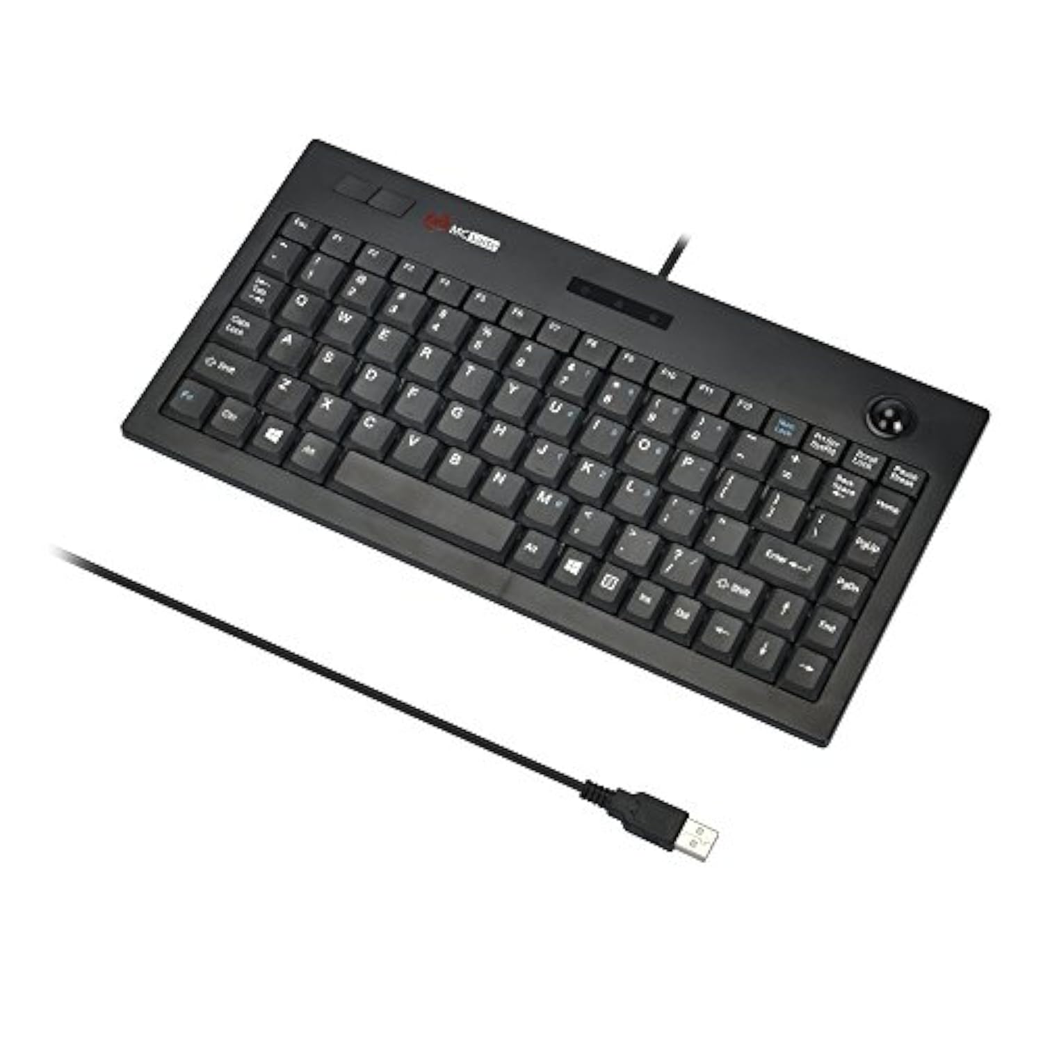 Mcsaite Wired Trackball Keypad - Keyboard And Roll Mouse Combo - 11.8X7.5X1.4 Inches - For Pc Laptop Notebook Desktop - Us English Layout - Black