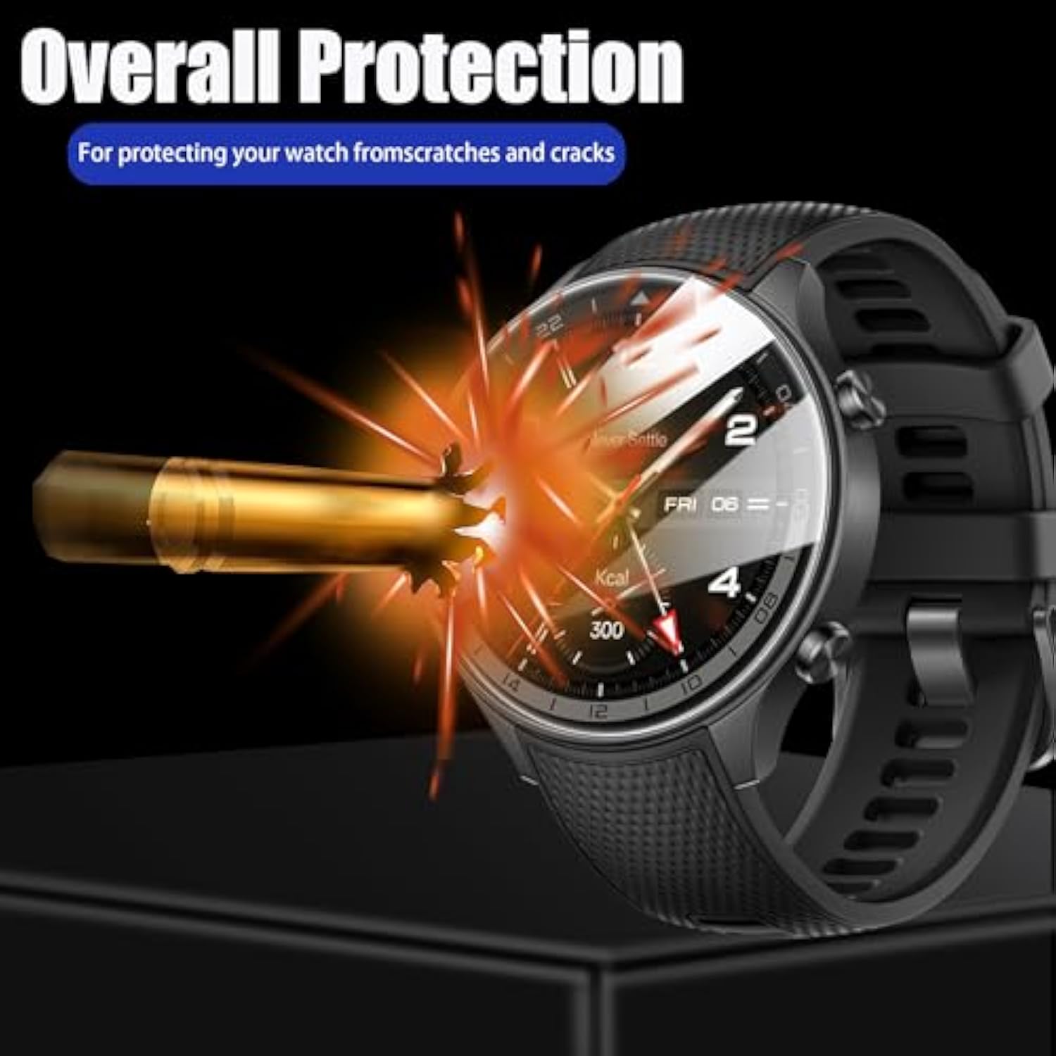 Ae-1200Wh Watch Screen Protector, [3 Pack] 9H Tempered Glass Screen Protector Film Compatible For Ca-Sio Ae-1200, Ae-1200Wh, Ae-1300 (3 Pack)