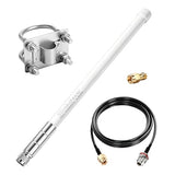 Waterproof 5.8Dbi Lora 915Mhz Fiberglass Antenna With 20Ft Low Loss Kmr195 Cable For Helium Hotspot Rak Nebra Bobcat 300 Sensecap M1 Hotspot Hnt Miner Heltec V3 Meshtastic Lora32 915Mhz Lora Module