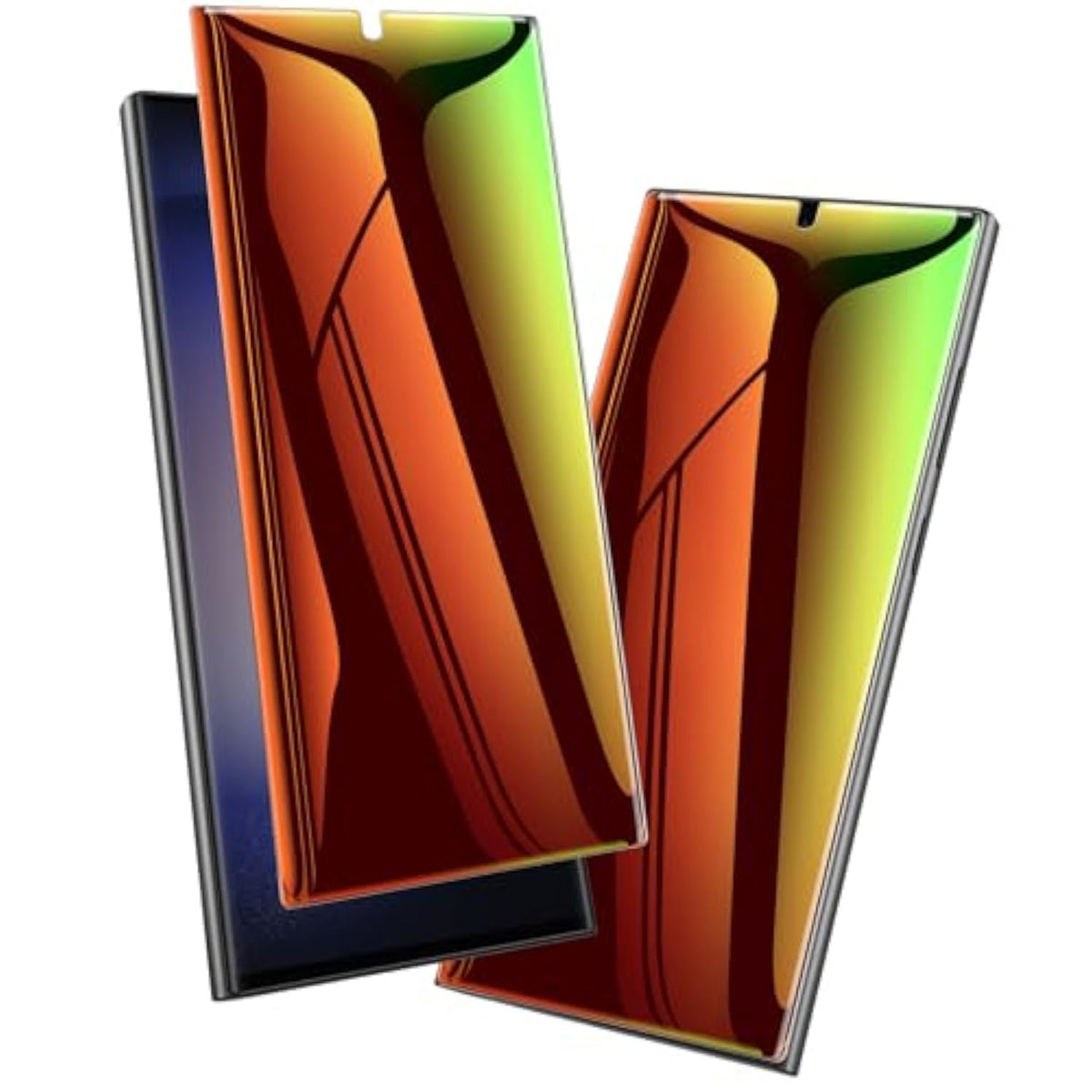 2 Pack For Samsung Galaxy S23 Ultra Privacy Screen Protector, Gradient Colorful Anti-Blue Light Anti-Spy Full Adhesive Flexible Film, Compatible Fingerprint Touch Sensitive 6.8”