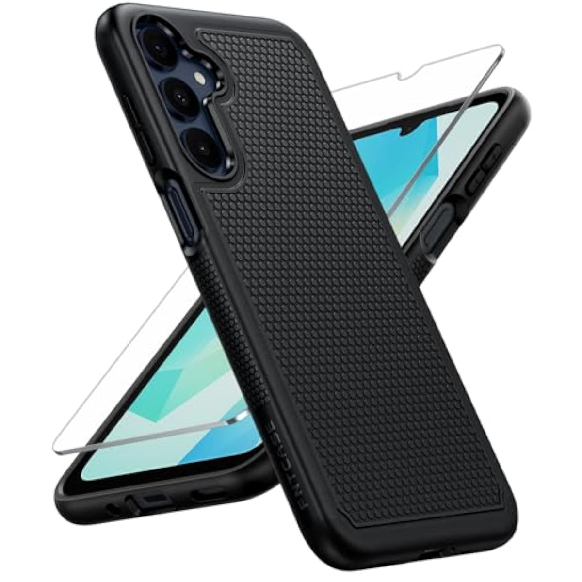 Rugged Dual-Layer Samsung Galaxy A16 5G Case Military-Grade Shockproof Black