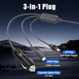 3 In 1 Starlink Mini Power Cable 10Ft 3M – Usb-C, Car Charger, And Dc To Dc Replacement Cable – Waterproof Extension Cord For Starlink Mini Accessories