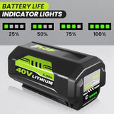 6000Mah Op40601 Battery Replacement For Ryobi 40V Battery Op4050A Op4040 Op4030 Op4026A Op40201 Zrop4026 Battery Compatible With Ryobi Battery 40 Cordless Power Tool Ry40180 Ry40200 Lithium Battery