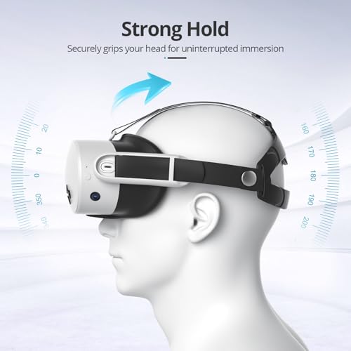 Silicone Head Strap And Controller Grip Case Bundle Compatiable For Meta Quest 3S Accessories Duo Active Strap Replacement With Magnetic Grip