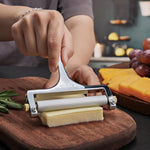 Stainless Steel Wire Cheese Slicer With 3 Extra Wires Adjustable Thickness, Handheld Cheese Block Cutter For Cheddar, Gruyere, Raclette, Mozzarella